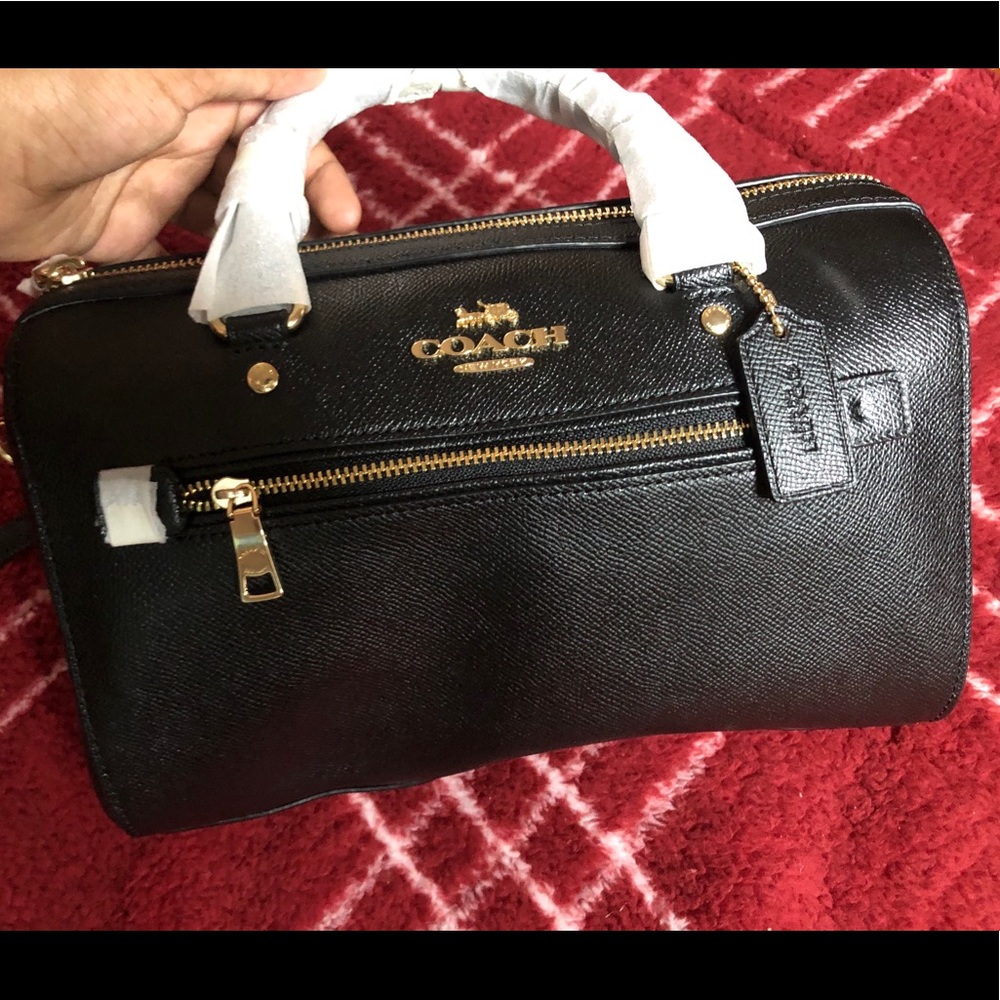 Black Leather RWN Satchel